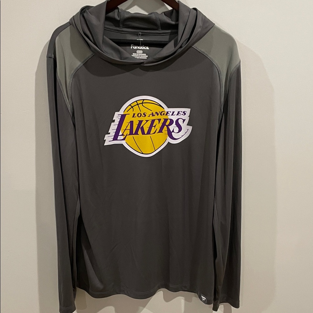 Fanatics Dark Gray Los Angeles Lakers Long Sleeve training hoodie